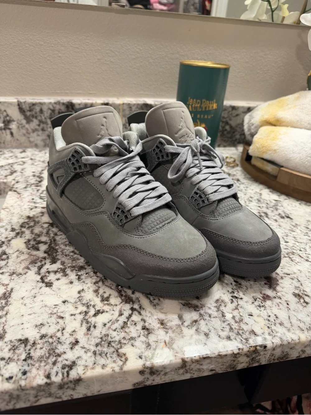 Jordan Men’s Grey Suede Retro Sneakers
